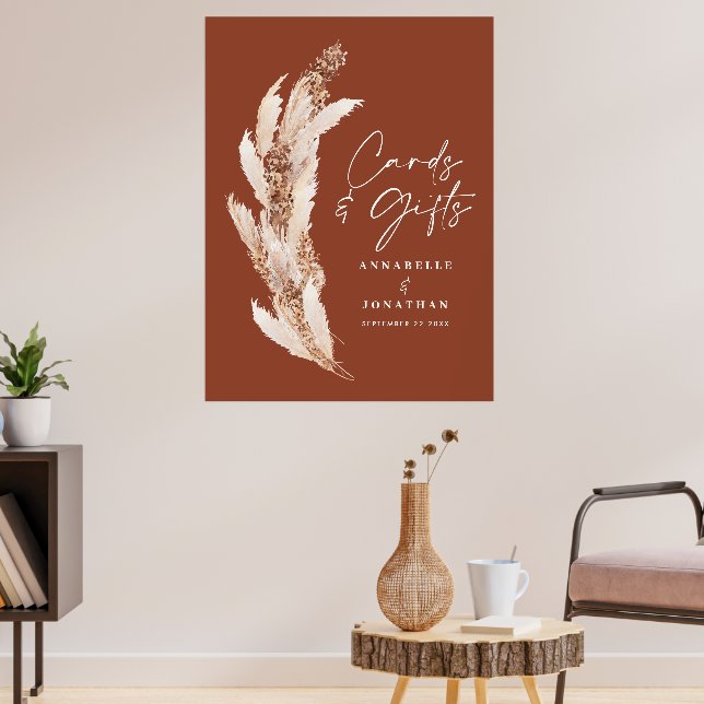 Affiche Budget simple pampas herbe cartes mariages et cade (Salon 3)