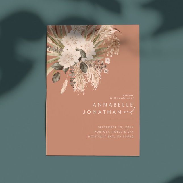 Affiche Budget terracotta botanique moderne et élégant feu (Créateur téléchargé)