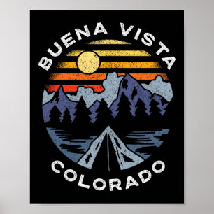 Affiche Buena Vista Colorado Montagnes Vacances Camping Do
