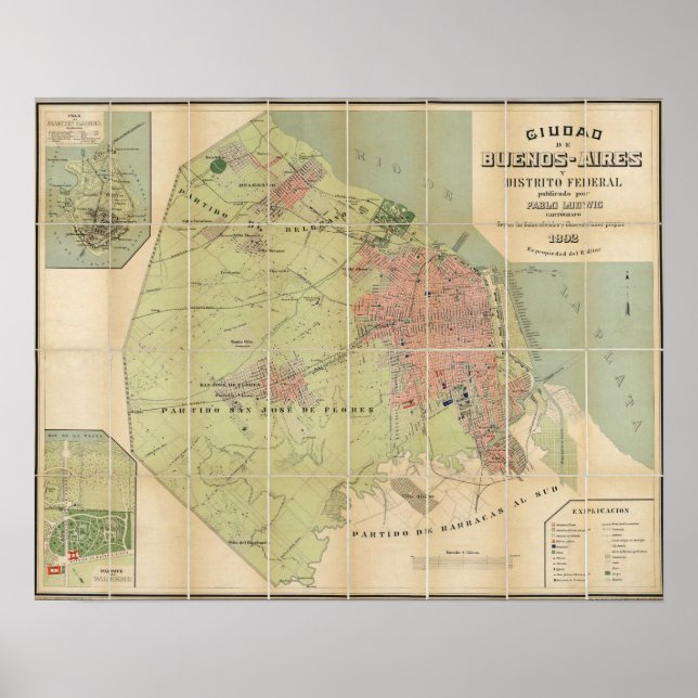 Affiche Buenos Aires Argentine (Devant)