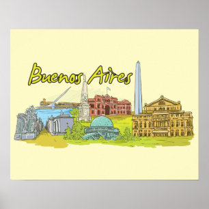 Affiche Buenos Aires, Argentine Travel