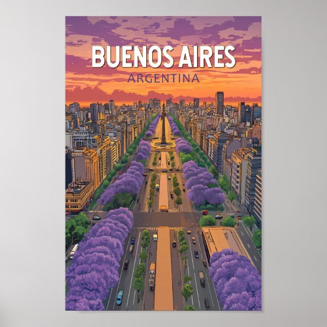 Affiche Buenos Aires Argentine Travel Art Vintage (Devant)