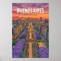 Buenos Aires Argentine Voyage Art Rétro
