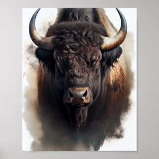Affiche Buffalo américain