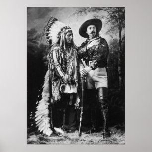 Affiche Buffalo Bill Cody  & Sitting Bull - Circa 1885