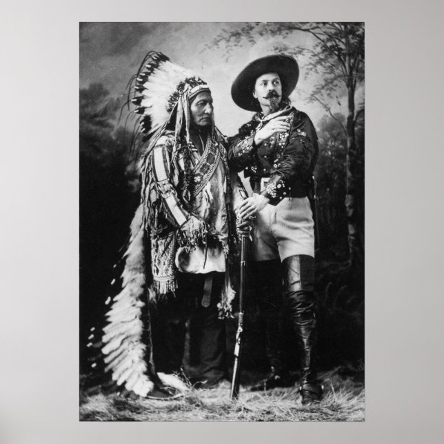 Affiche Buffalo Bill Cody  & Sitting Bull - Circa 1885 (Devant)