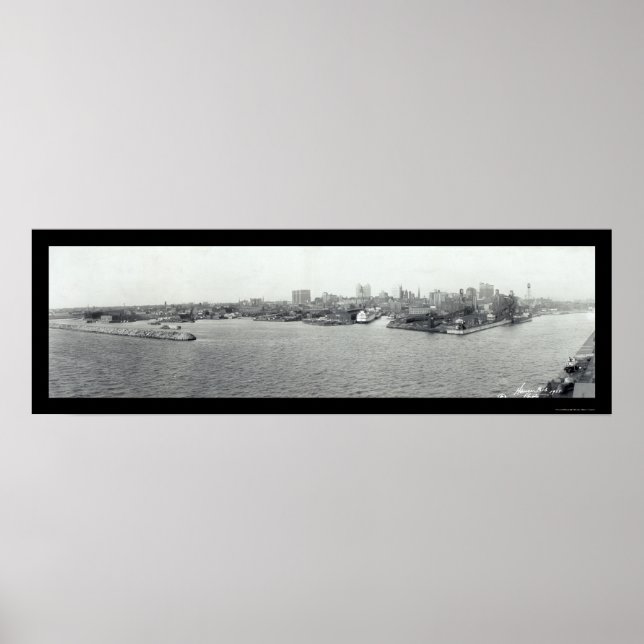 Affiche Buffalo Harbour, New York Photo 1925 (Devant)