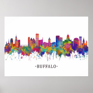 Affiche Buffalo New York Skyline