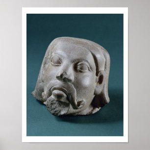 Affiche Buffed sandstone head of a foreigner, Sarnath, 3rd