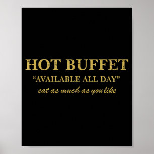 Affiche Buffet chaud amusant disponible toute la journée M
