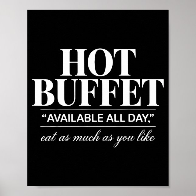 Affiche Buffet Chaud Disponible Tous Les Jours Mangez Auta (Devant)