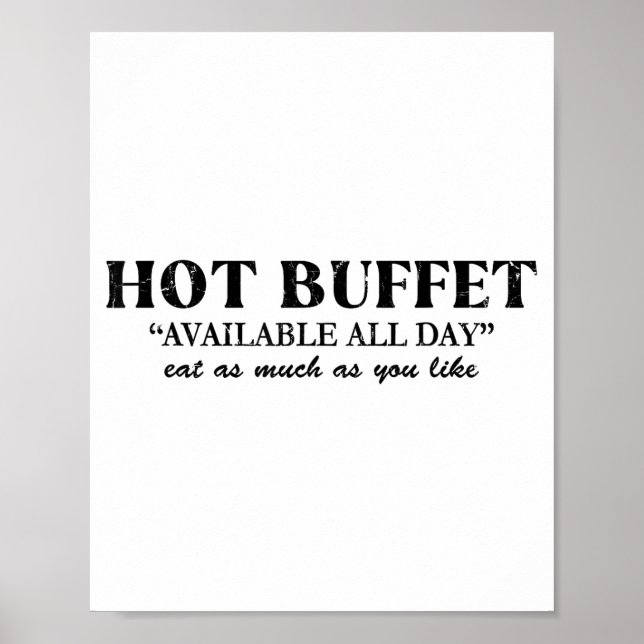 Affiche Buffet Chaud Disponible Tous Les Jours Mangez Auta (Devant)