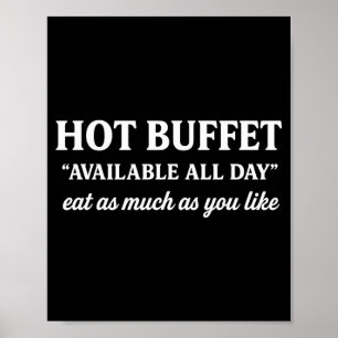 Affiche Buffet Chaud Disponible Toute La Journée Hommes Fe
