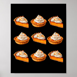 Affiche Buffet citrouille tarte Thanksgiving Costume moche