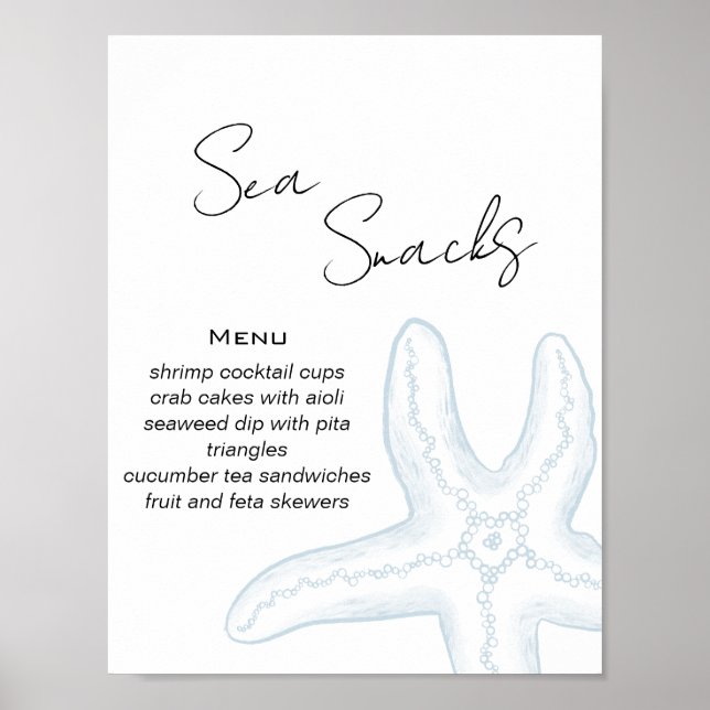 Affiche Buffet de nourriture pour Baby Shower C'est bientô (Devant)