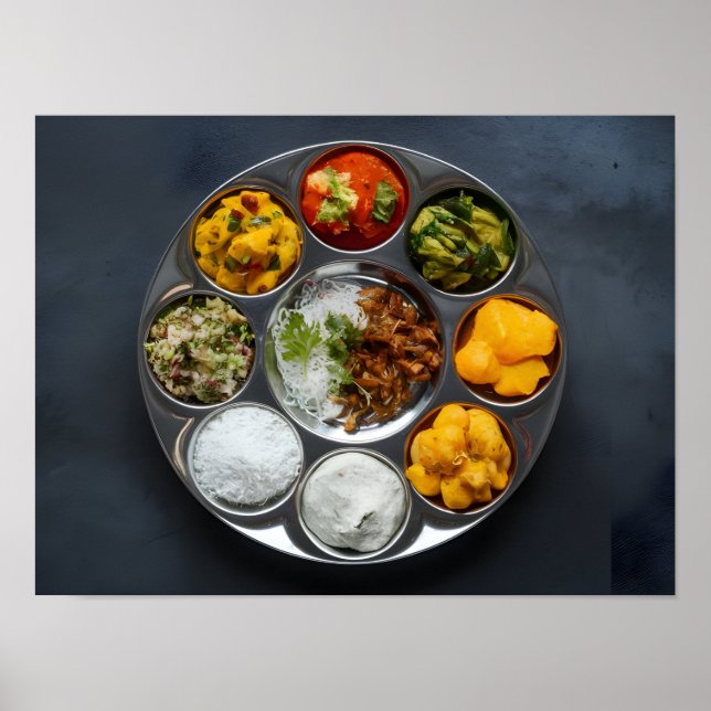Affiche Buffet indien de Veg Thali (Devant)