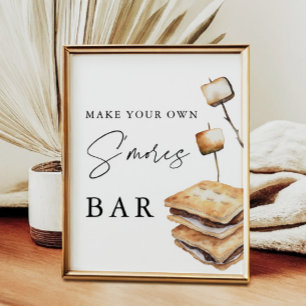 Affiche Buffet Smores Faites Votre Propre Barre S'mores