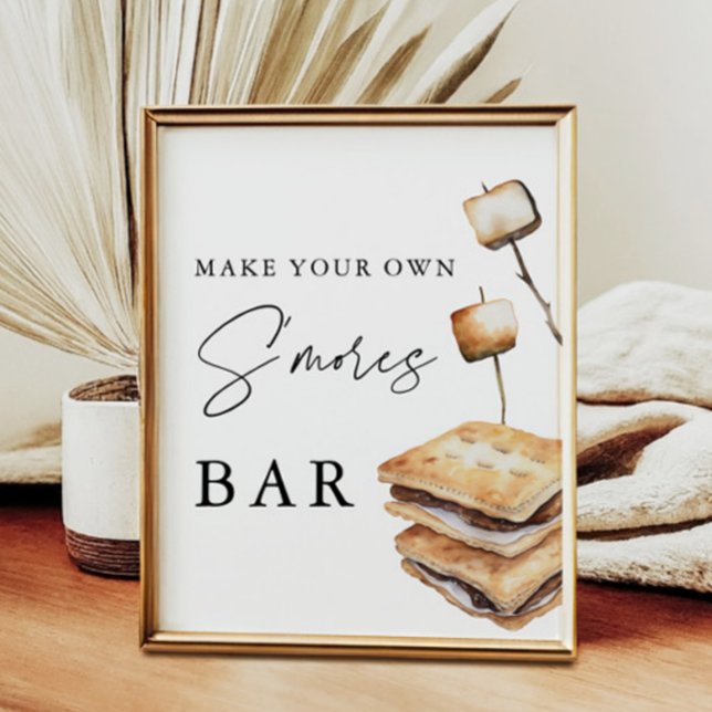 Affiche Buffet Smores Faites Votre Propre Barre S'mores (Créateur téléchargé)