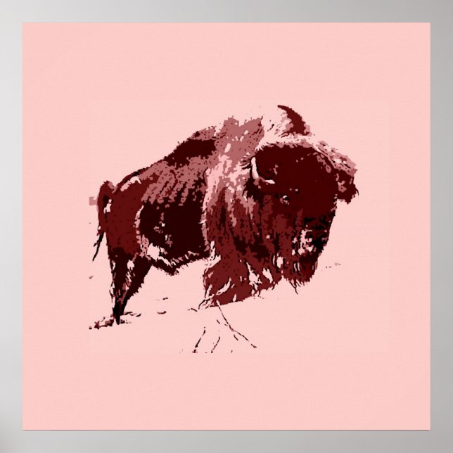 Affiche Buffle - Bison (Devant)