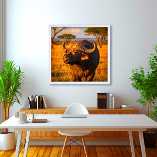 Affiche Buffle d'Afrique