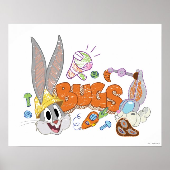 Affiche BUGS BUNNY BUILDERS™| Croquis de BUGS BUNNY™ (Devant)