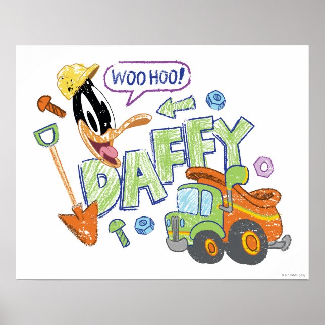 Affiche BUGS BUNNY BUILDERS™| Croquis de DAFFY DUCK™ (Devant)