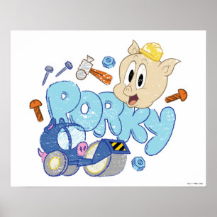 Affiche BUGS BUNNY BUILDERS™  Croquis de Porky