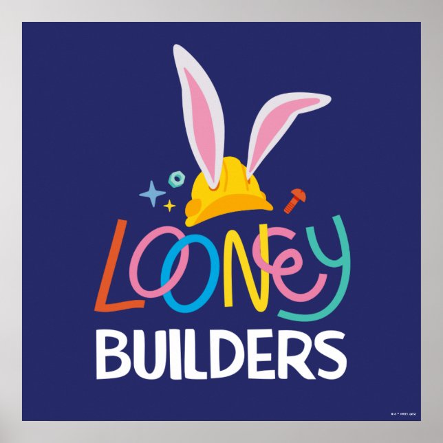 Affiche BUGS BUNNY BUILDERS™| Logo Casque Empilé (Devant)