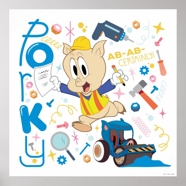 Affiche BUGS BUNNY BUILDERS™| Outils de travail de Porky P (Devant)