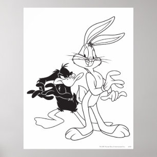 Affiche BUGS BUNNY™ et DAFFY DUCK™