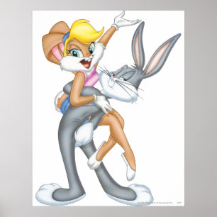 Affiche BUGS BUNNY™ et Lola Bunny