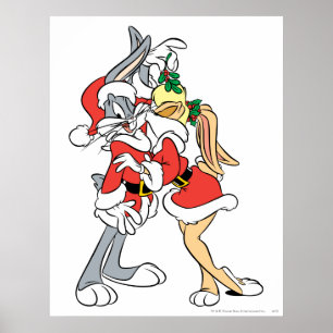 Affiche BUGS BUNNY™ et Lola Mistletoe Kiss