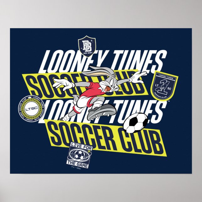 Affiche BUGS BUNNY™ LOONEY TUNES™ Soccer Club (Devant)