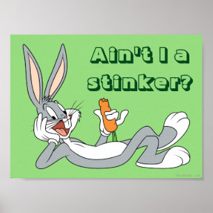 Affiche BUGS BUNNY™ Lying Down Eating Carrot