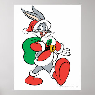Affiche BUGS BUNNY™ Père Noël