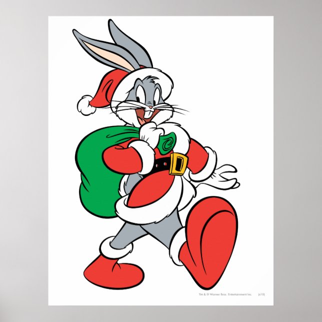 Affiche BUGS BUNNY™ Père Noël (Devant)
