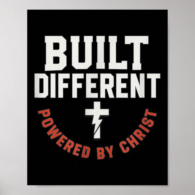 Affiche Built Different Powered By Christ Christian Philip (Devant)