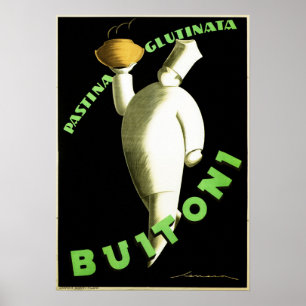 Affiche BUITONI PASTINATA GLUTINATA Pasta Federico Seneca