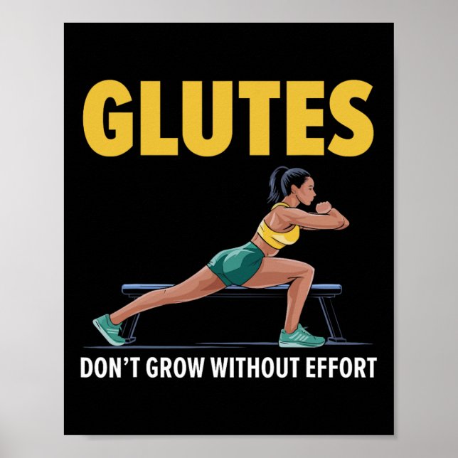 Affiche Bulgarian Squat Exercise Bodybuilding Fitness Work (Devant)