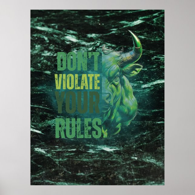Affiche Bull design | Reminder | Motivation (Devant)