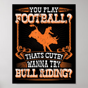 Affiche Bull Riding Rodeo Football Cowboy Jaripeo Bu