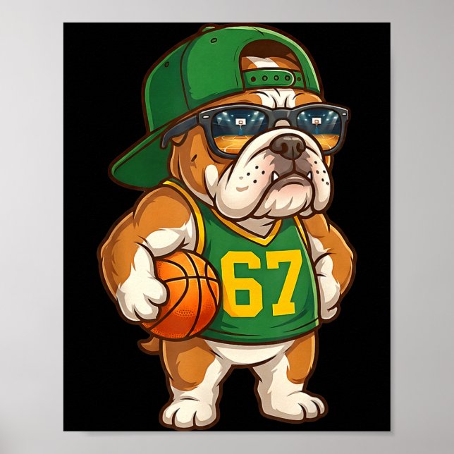 Affiche Bulldog Basketball 67 Gen Alpha Slang Srts Dog Boy (Devant)
