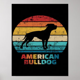 Affiche Bulldog d'Amérique vintage