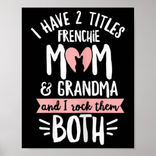 Affiche Bulldog Design pour votre grand-mère Frenchie