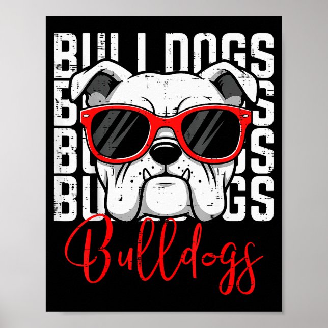 Affiche Bulldog Men Women Boys Girls Youth Kids Teen  (Devant)