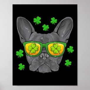 Affiche Bulldog St Patrick's Day Frenchie Lover Hommes fem