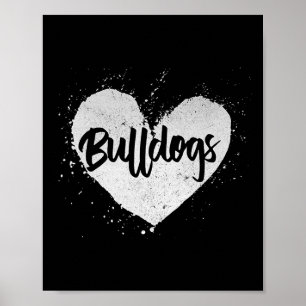 Affiche Bulldogs - Coeur Amoureux des chiens Animal éleveu