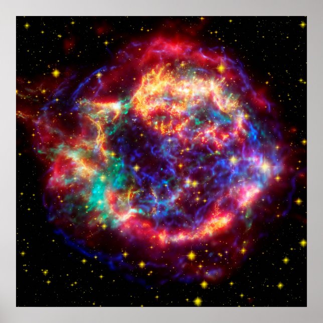 Affiche Bulle Cassiopeias Supernova - beauté dans l'espace (Devant)