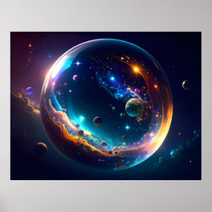 Affiche Bulle cosmique Galaxie Imaginaire Art