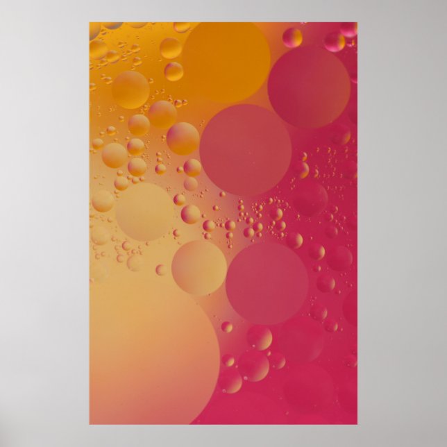 Affiche Bulle numérique rose et orange (Devant)